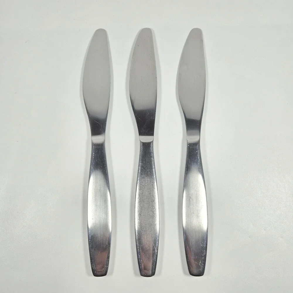 GS Gourmet Settings Non Stop‎ Dinner Knives Flatware Stainless Steel Lot of 3